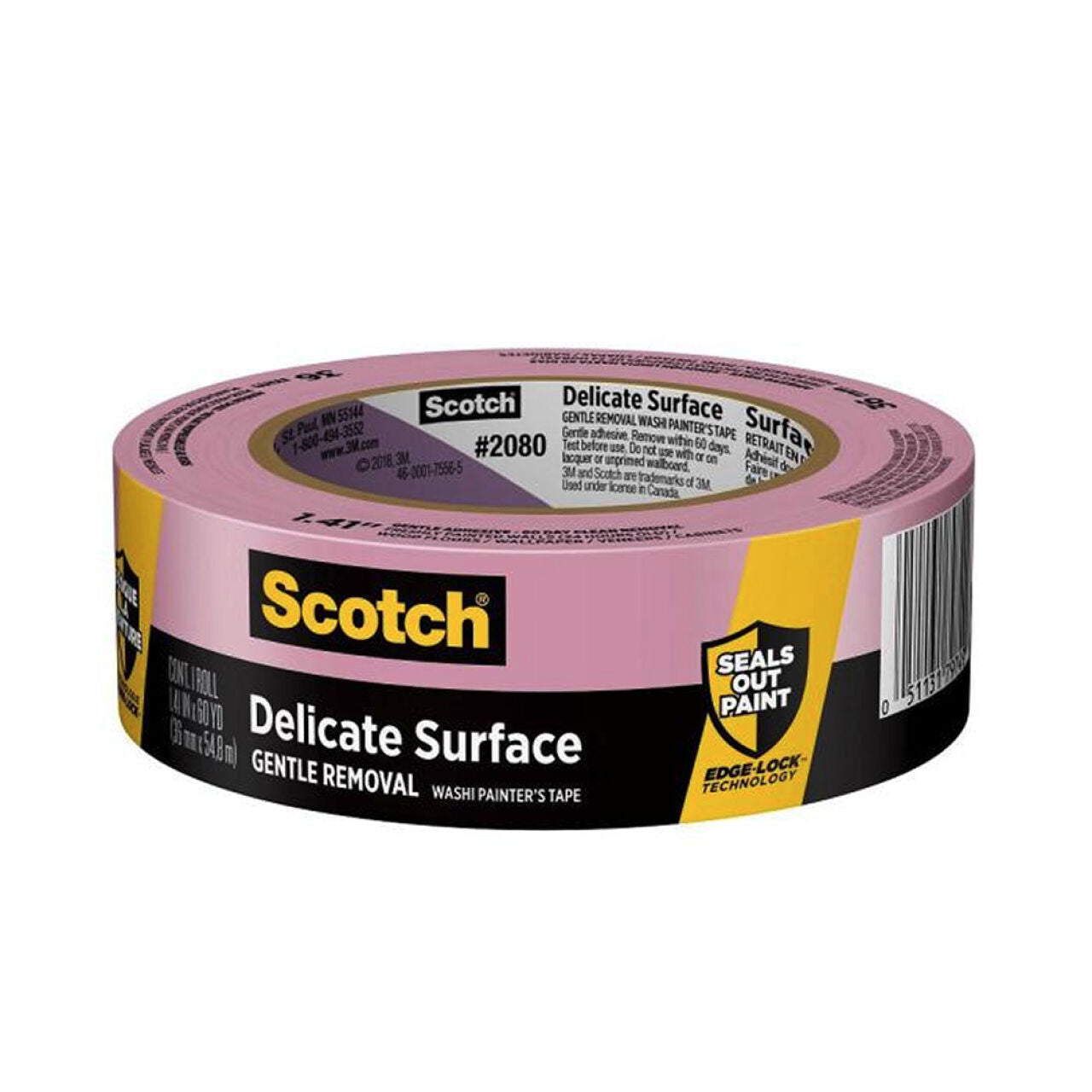 The 1.41 in. x 60 yds. Delicate Surface Painters Tape by Go Build features Edge-Lock Technology and UV resistance, perfect for delicate surfaces.